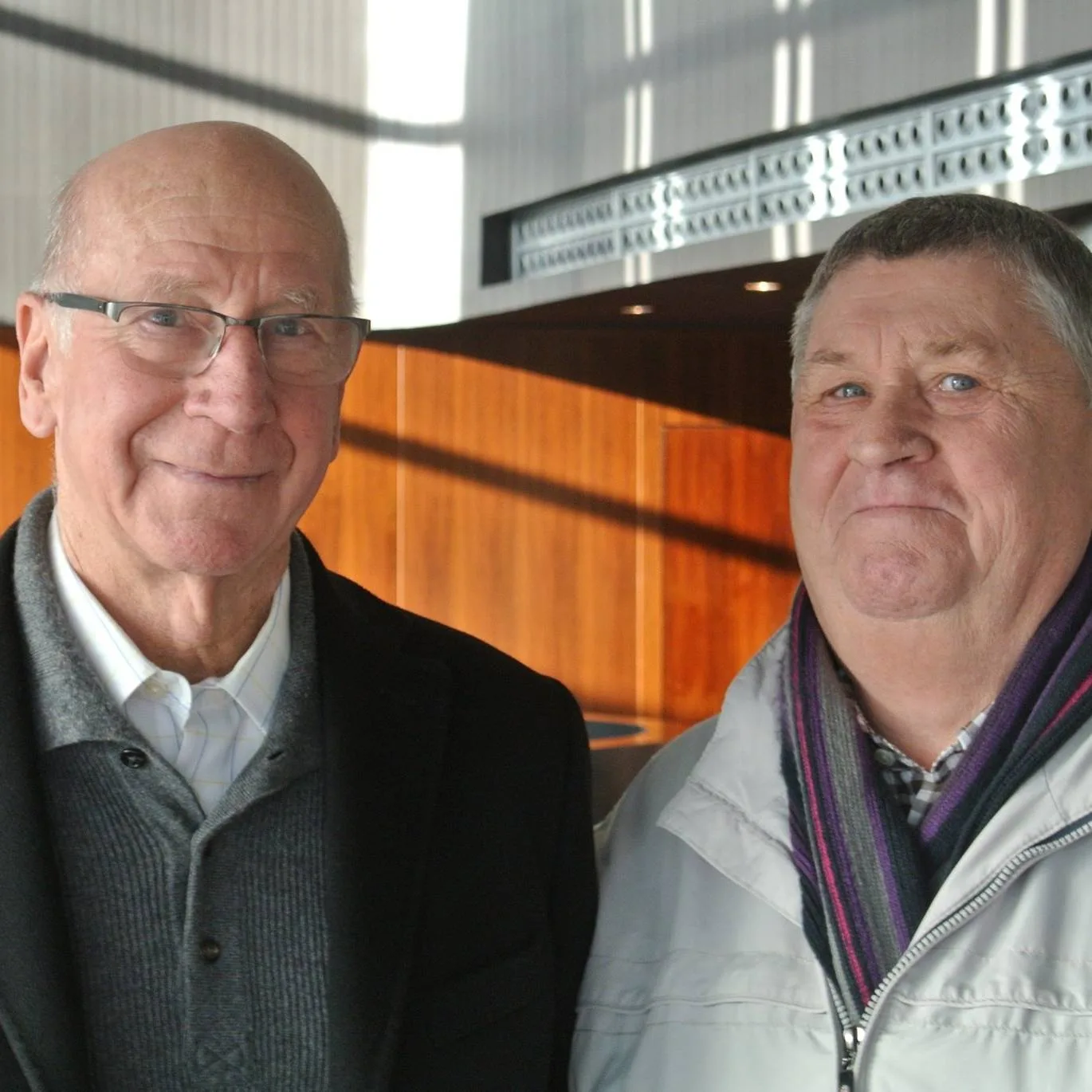 News for Peterborough - The photo which Pop loved to share – with the late Sir Bobby Charlton, the Manchester United star who played 758 games and scored 249 goals for the club.