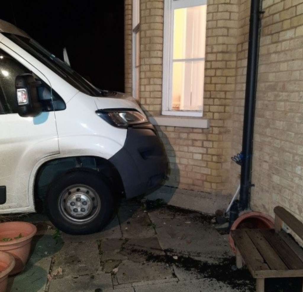 Zoraise Ashraf, 29, of Huntingdon has been jailed for lying about his revenge attack on business – the aftermath of the crash. Photos: Cambridgeshire Police