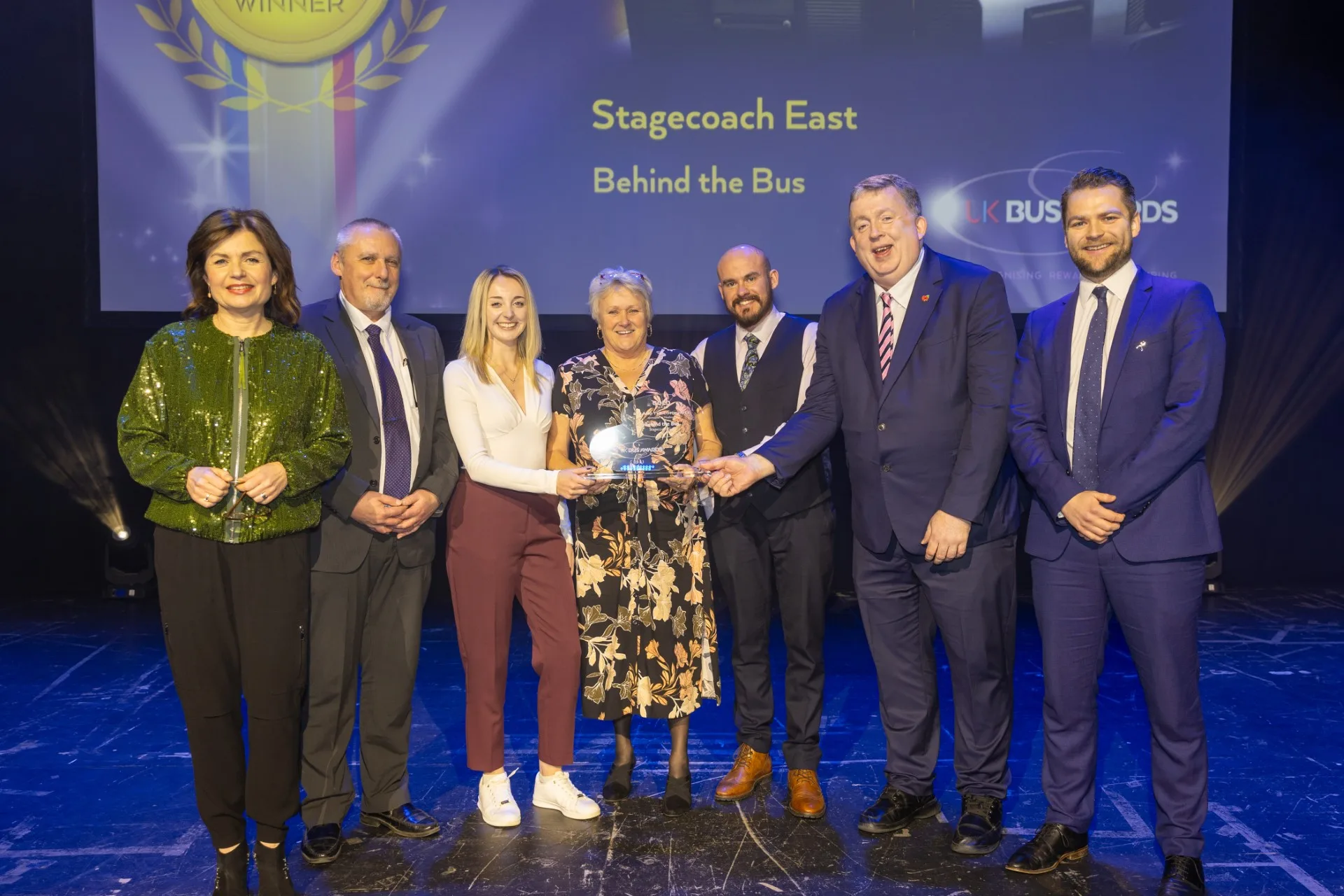 News for Peterborough - At a ceremony held at Troxy in London, the judges gave Stagecoach East the Gold Award in the Bus and Community category for its work on Behind the Buses.