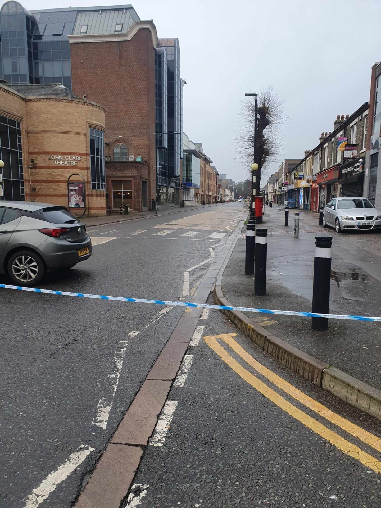 News for Peterborough - Peterborough city centre on the morning of January 6 after a woman in her 20s was attacked and needed hospital treatment: Photo by Close Encounters, Peterborough's largest independent comic shop