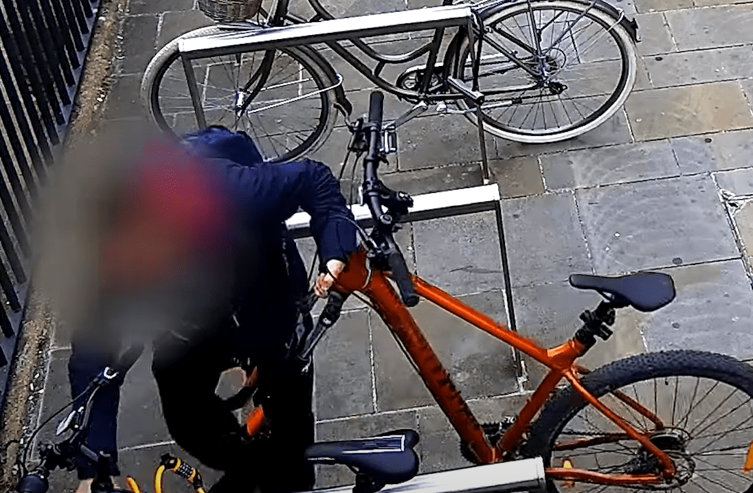 News for Peterborough - Robert McColl caught on camera stealing a bicycle that was locked to a bike rack in Exchange Street, Rivergate, on 28 June last year