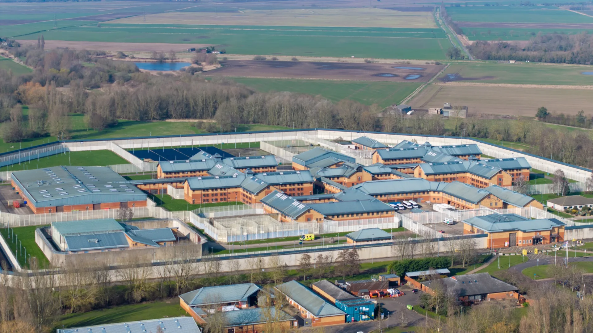 News for Peterborough - Whitemoor Prison, March, Cambridgeshire, as forensics experts searched for DNA and other evidence after a prison officer was seriously assaulted. PHOTO: Bav Media