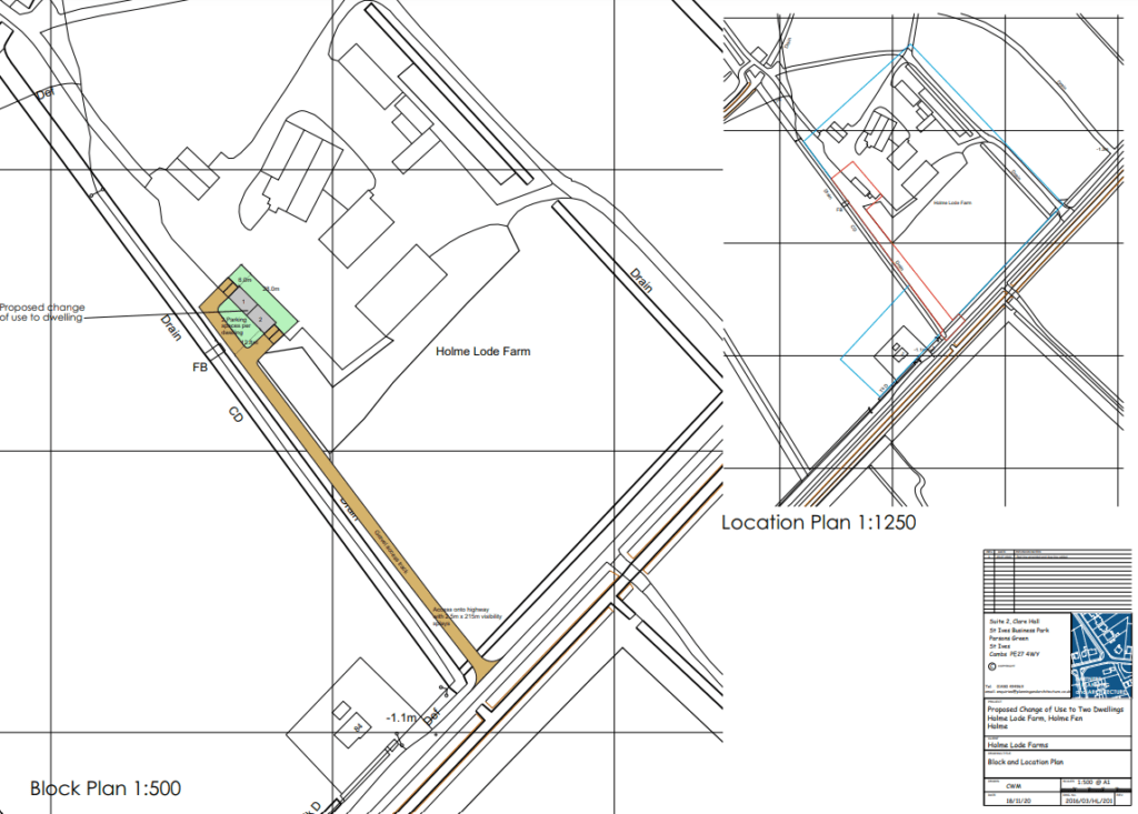 Two bungalows built at Holme Lode Farm, Holme Fen, Holme, in Huntingdonshire, were built without planning permission. Now the possibility is they will be demolished after the farmer who built them lost an appeal to the Planning Inspectorate. PHOTO: Terry Harris