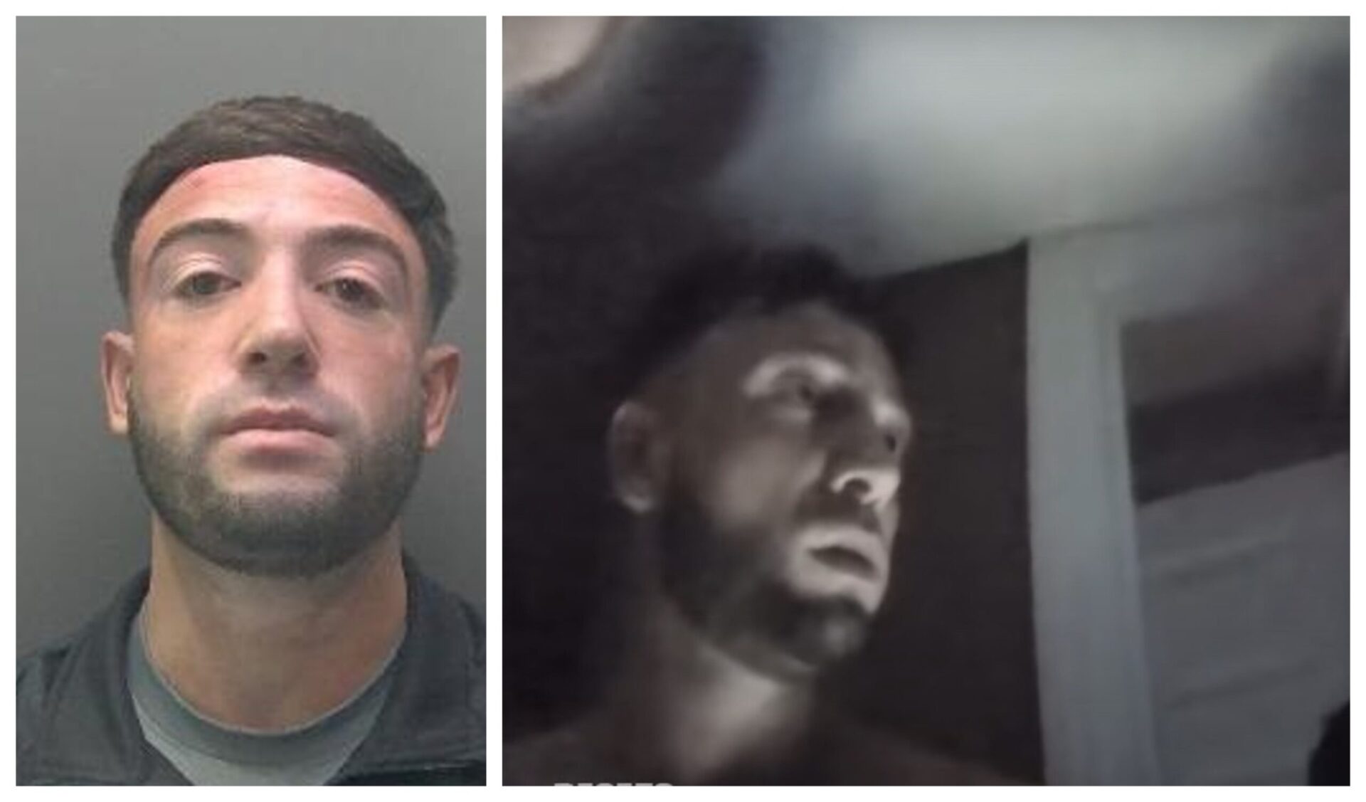 News for Peterborough - Dominic Bevilacqua got an early morning wake up call (right) that led to him being jailed for more than 3 years for drug and other offences. Custody picture (right)