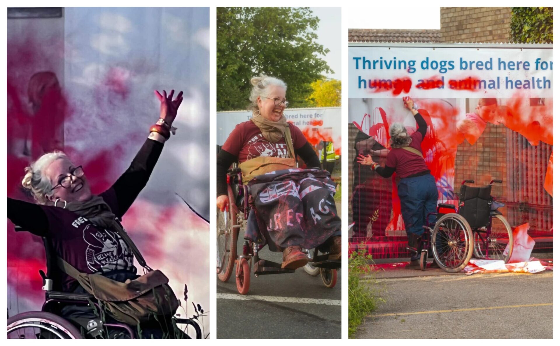 News for Peterborough - Tímea Kovács, a photographer working on a documentary photo project with Camp Beagle took these photos of Louise Ryan and her wheelchair protest.