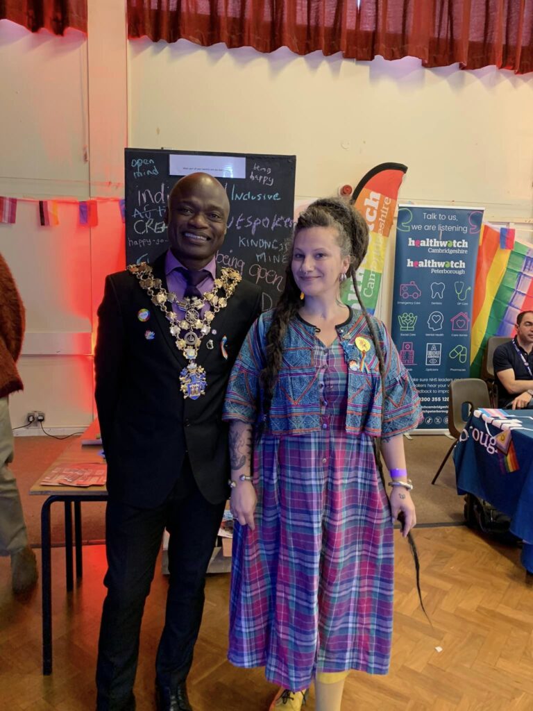 Pride also enjoyed a visit from the Mayor of Wisbech, Cllr Sidney Imafidon, who posted photos of his visit to Mayor’s Facebook page.