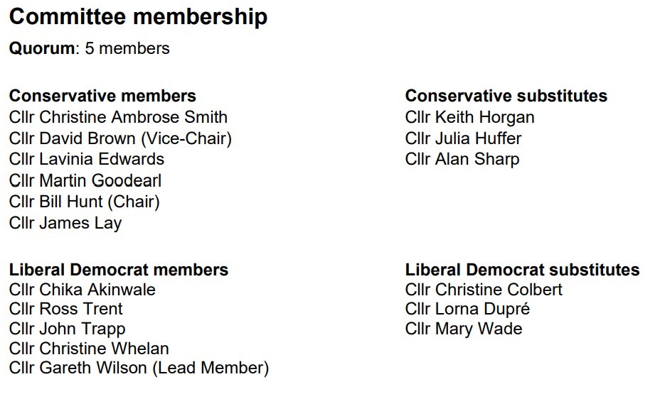 Planning committee members at East Cambs