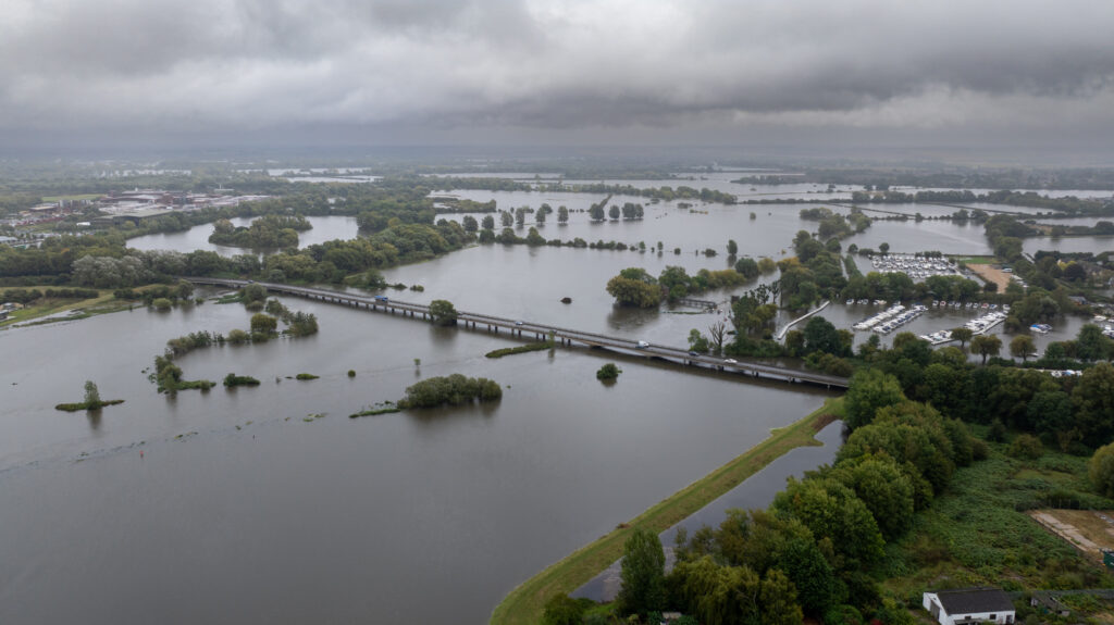 Picture dated October 1st shows flooding around the town of St Ives in Cambridgeshire on Tuesday afternoon. PHOTO: Bav Media