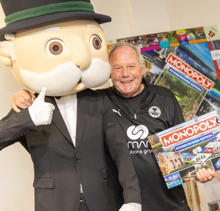 News for Peterborough - Launch of Peterborough Monopoly board game with Barry Fry, Posh director of football. The launch was at Posh stadium in London Road. PHOTO: Terry Harris