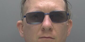 Christopher Woods, 39, was captured on CCTV trying door handles in the early hours of 23 April last year in the village of Sawtry near Huntingdon.