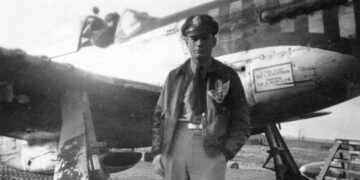 World War Two fighter pilot Colonel Joe Peterburs returns to the UK and will visit RAF Kings Cliffe on 10 April 2025, the airbase from which he flew 49 combat missions in the legendary P-51D Mustang.